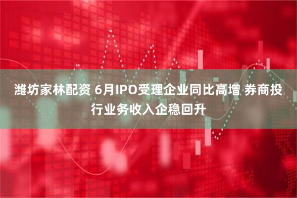 潍坊家林配资 6月IPO受理企业同比高增 券商投行业务收入企稳回升