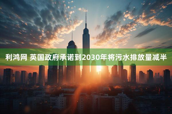 利鸿网 英国政府承诺到2030年将污水排放量减半